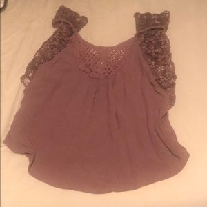 purple ,laced blouse